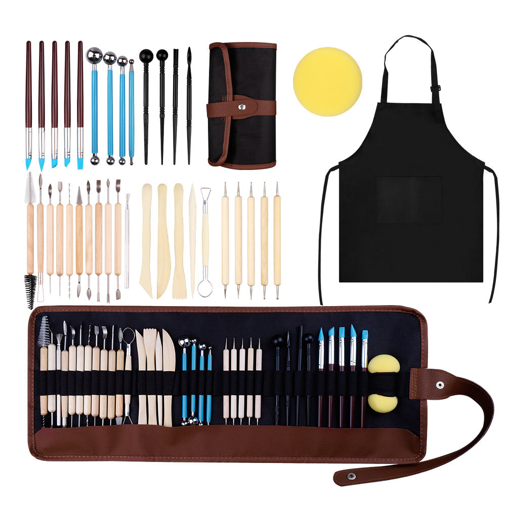 37-Piece Clay Sculpting Tool Set — supplier product-photo composition; see contents and exclusions