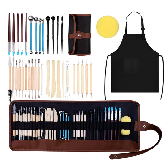 37-Piece Clay Sculpting Tool Set — supplier product-photo composition; see contents and exclusions