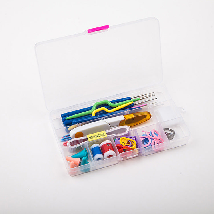 Crochet Hooks and Notions Box — supplier product photograph; see contents and exclusions